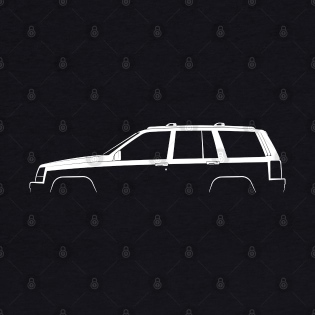 Jeep Grand Cherokee (ZJ) Silhouette by Car-Silhouettes